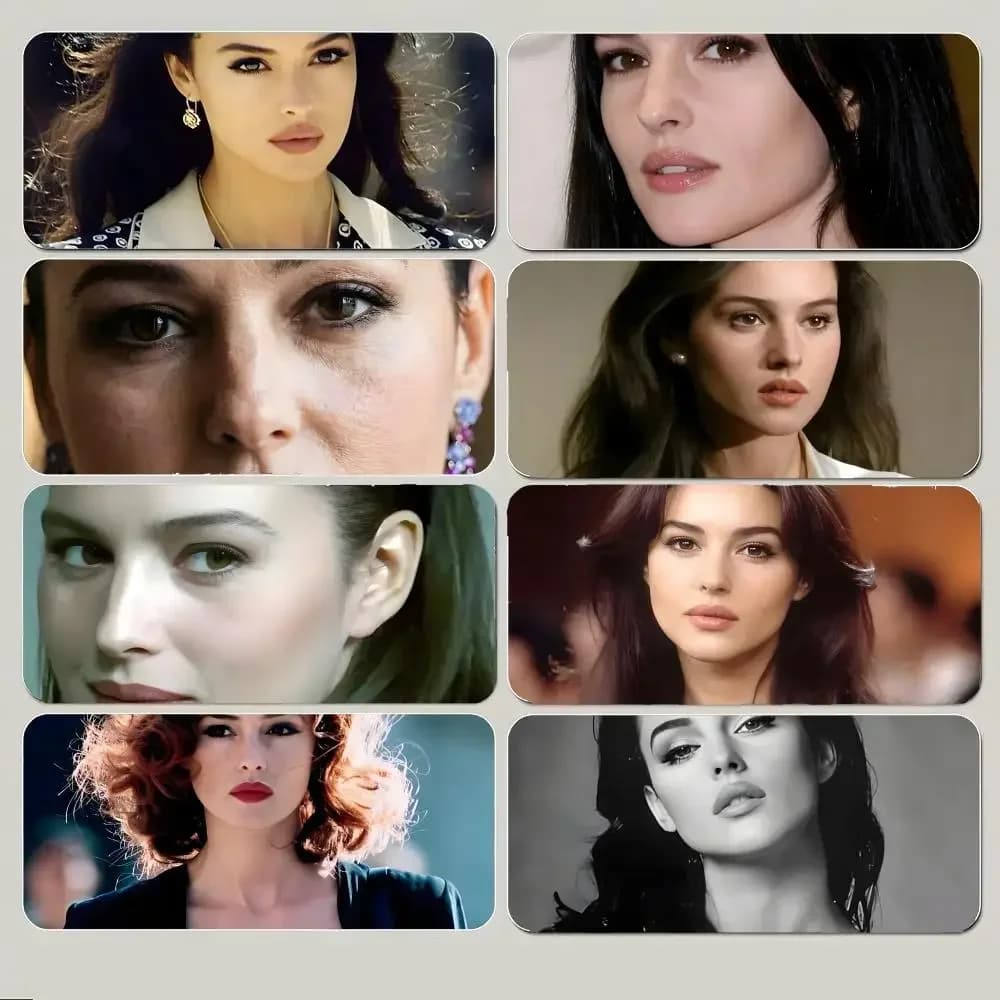 Tappetino per mouse M-Monica Bellucci, grande tappetino per mouse da gioco con bordo cucito spesso, tappetino da scrivania antiscivolo