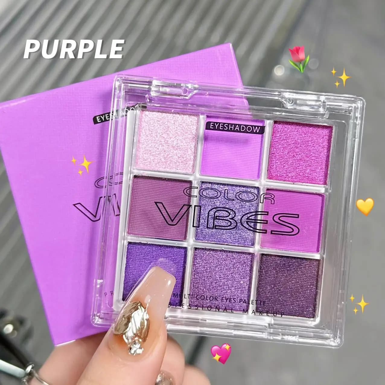 Palettes of 9 colors - Long-lasting umbrella, waterproof, with matt and brilliant finish, smoky effect shadow palettes for spicy cosplay