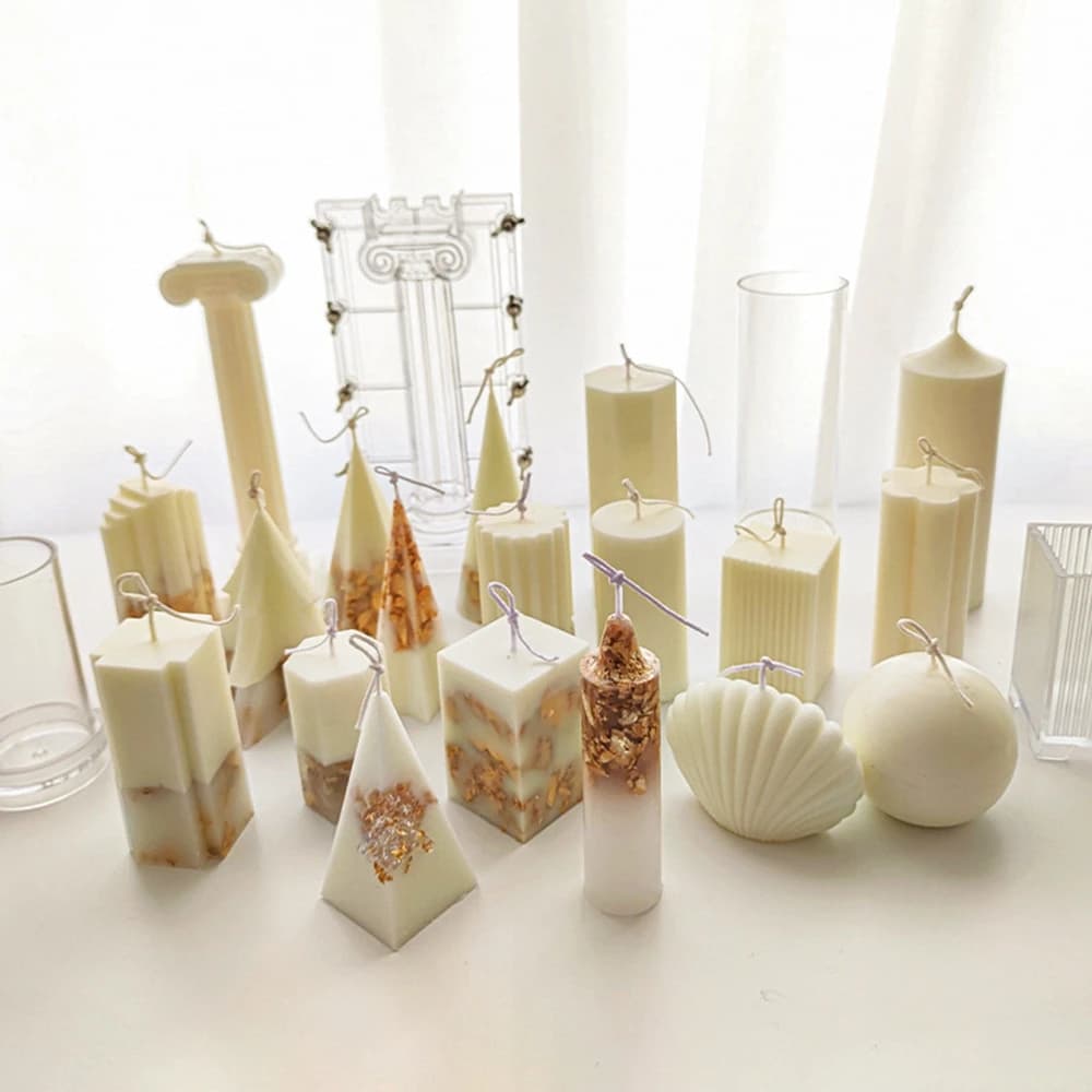 Stampi per Candele in Acrilico Fatti a Mano a Forma di Fiore di Ghiaccio, Stampi per Candele di Soia Aromaterapiche, Modello in Cera per Decorazioni Domestiche