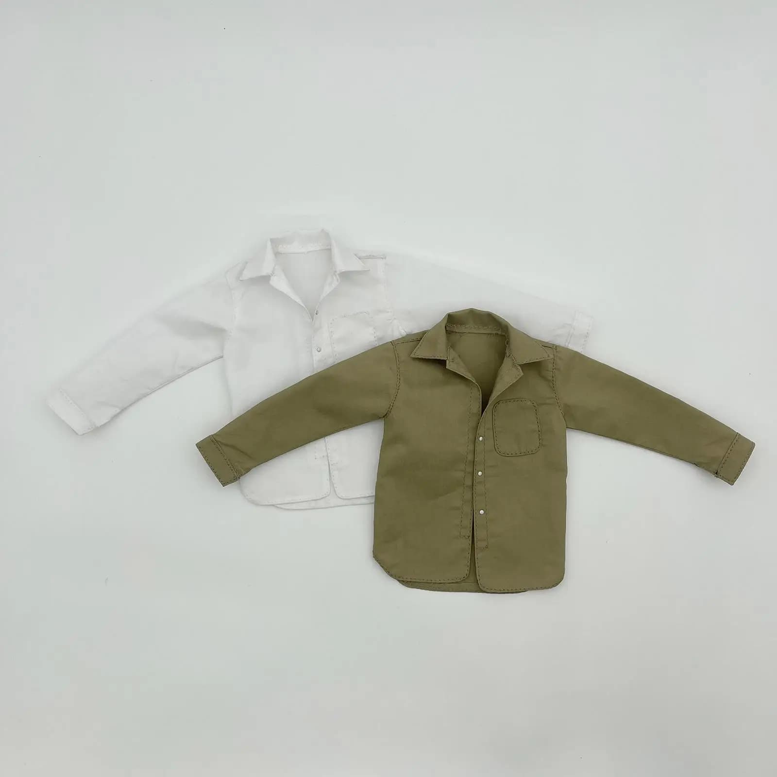 Camicia casual maschile in scala 1/6 per action figure, abbigliamento in miniatura per 12"