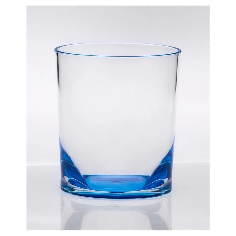 Set di 4 Bicchieri da Cocktail Ovali in Acrilico, Senza BPA, 12oz, Bicchieri in Plastica Resistenti per Acqua