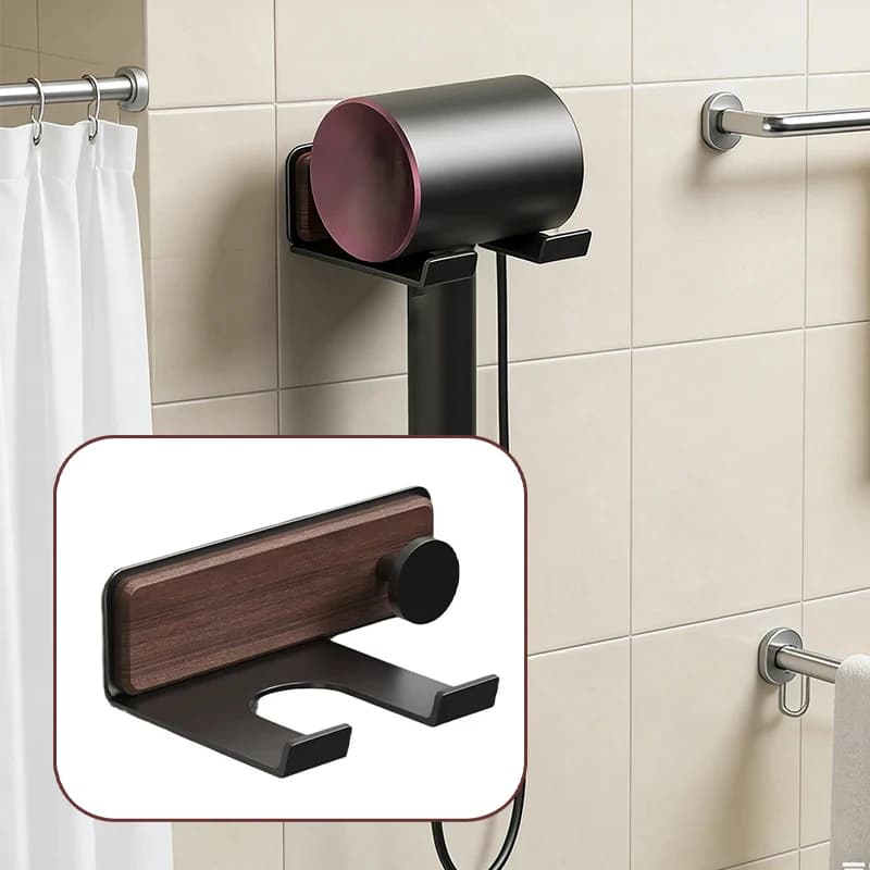 Organizer for Hair Dryer, Wall Mount Without Drilling for Hair Tools, Waterproof, for Plate and Hair Harness Organization