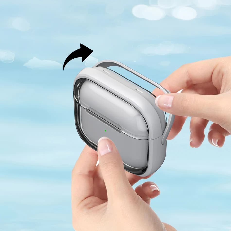 Protective Housing for Airpods 4 1 2 3 Pro Cover with Lock Hook Support Transparent Case for Airpods 4th 3rd 1st Pro 2nd Case