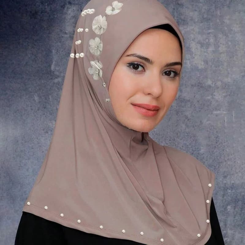 Sciarpa Hijab musulmana in canapa istantanea Turbante Abaya per donna Donna islamica Avvolgente per la testa Pronto da indossare Hijab Turbanti con copertura per il collo senza pin