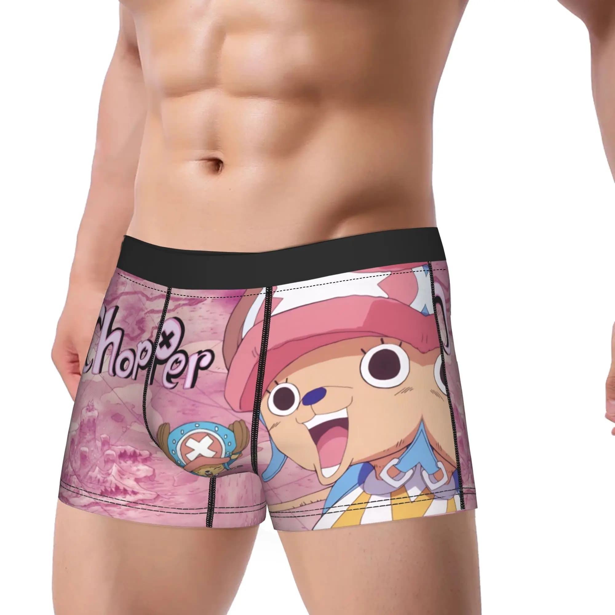Men's Boxer Briefs Shorts Panties One Piece Reindeer Doctor Tony Tony Chopper Soft Underwear Male Funny M-XXL Underpants