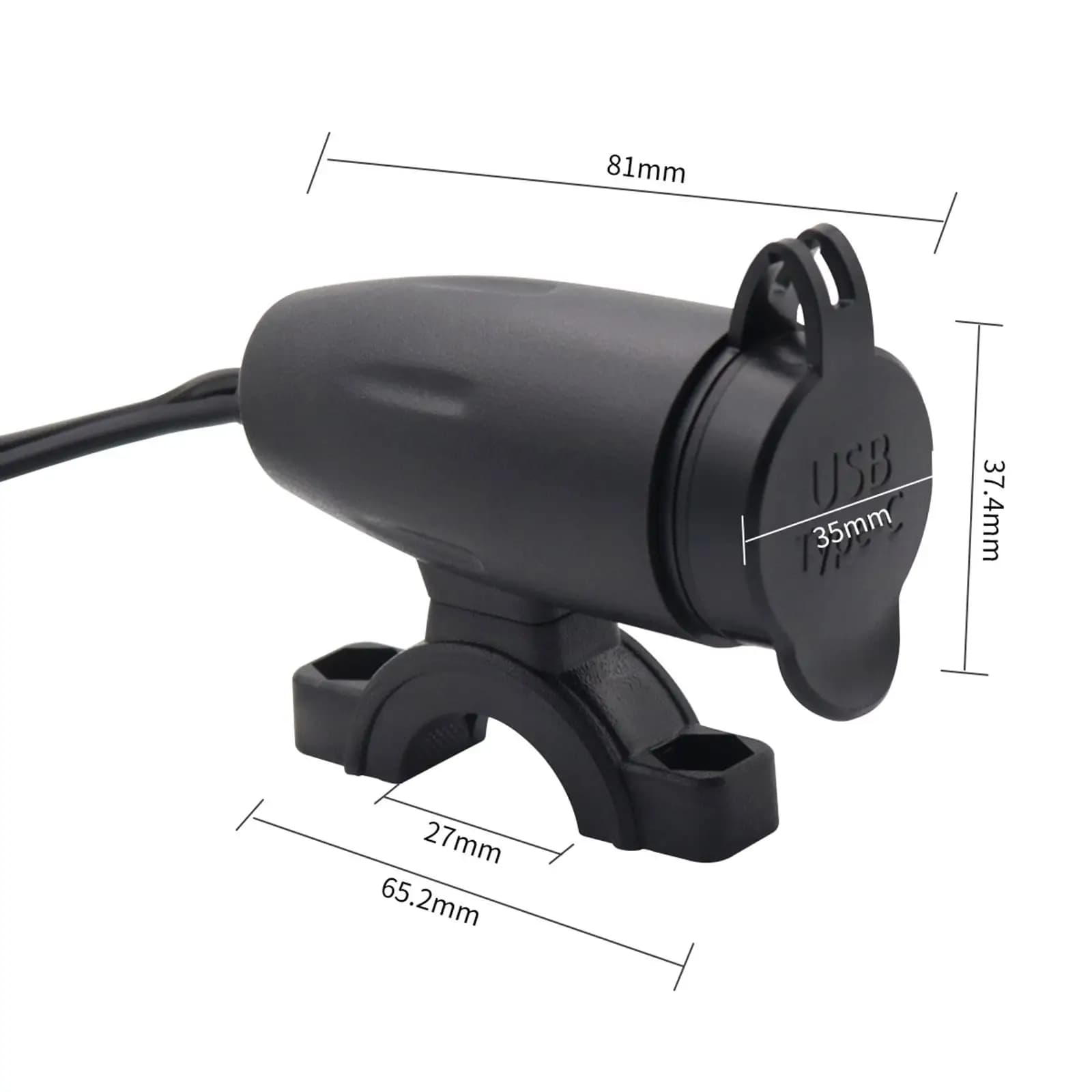 12V-24V Motorcycle USB Phone Charger QC 3.0+PD 18W Ports Fast Charge Waterproof Quick Disconnect for Phone Tablet Cameras