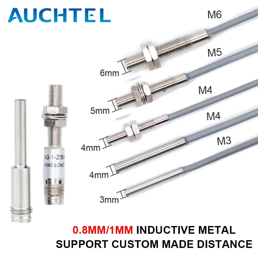 AUCHTE M4 M5 M6 1/1.5mm Interruttore sensore di prossimità induttivo LJ4LJ5 LJ6 A prova di olio con connettore cavo per stampante 3D 24V