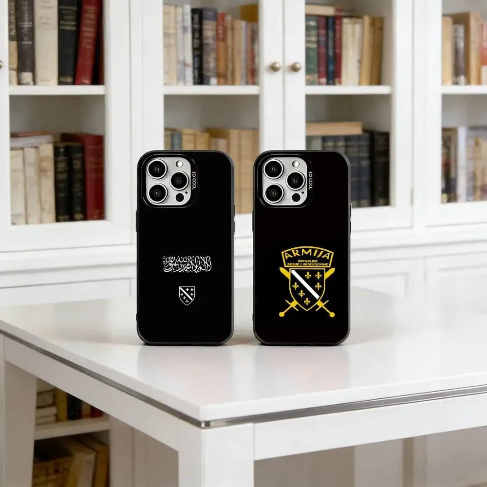Custodia per telefono BIH Passport per iPhone 17, 16, 15, 14, 13, 12, 11 Plus, Pro Max, XS, Cover colorata argento