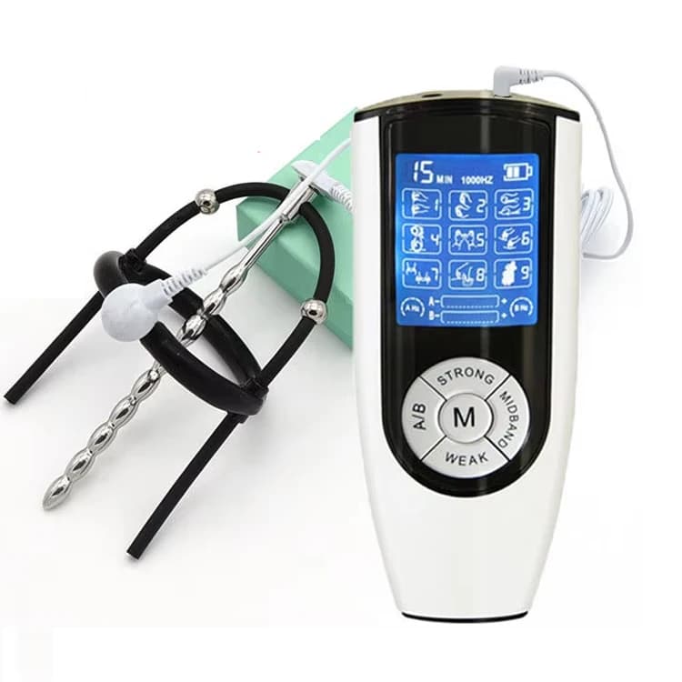 SM Electric Shock Metal Bead Urethral Sound Plug Dilator E-Stim Penis/Glans Ring Prostate Massager Male Gay Medical Sex Product
