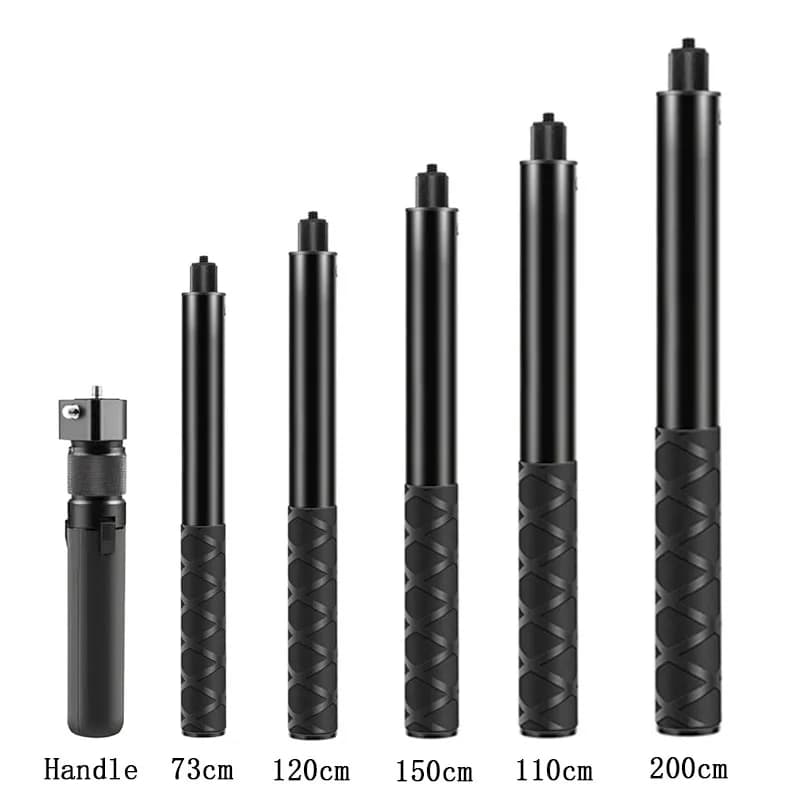 Bullet Time Bastone selfie invisibile per Insta360 X4 X3 X2 GoPro 12 11 10 9 8 DJI Action 4/3 SJCAM Selfie Stick Bundle Maniglia