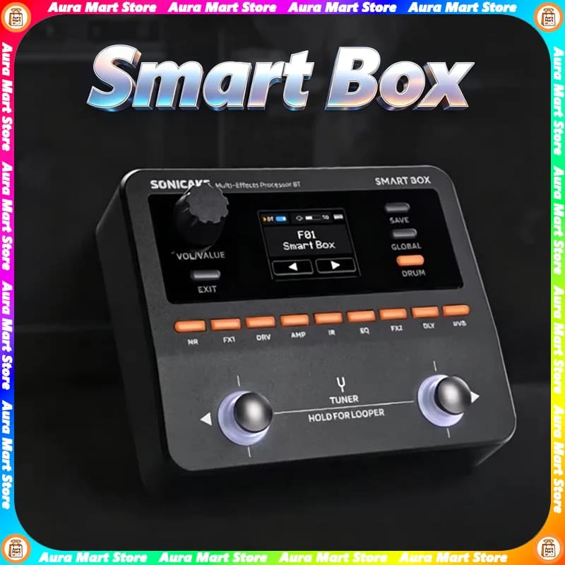 SONICAKE QME-20 Smart Box Processore Digitale Multi-Effetti per Chitarra e Basso, 130+ NAM/IR, Supporto Looper, Accordatore/Metronomo Integrati