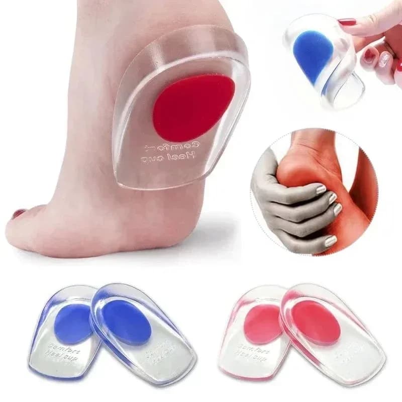 Solette in gel di silicone Cuscino per guarigione del dolore Speroni ossei Sollievo dal dolore Cuscino per tallone Soletta per aumento di altezza morbida ispessita