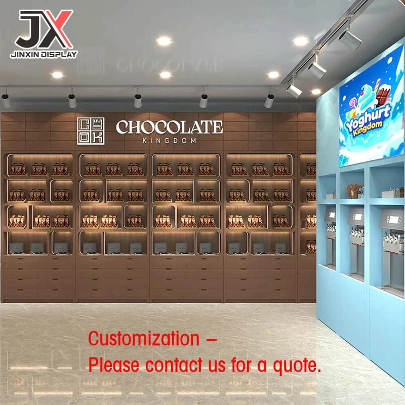 Espositore Rettangolare Personalizzato a LED per Caramelle, Bancone Promozionale per Negozi, Centri Commerciali, Frutta Secca, Matrimoni