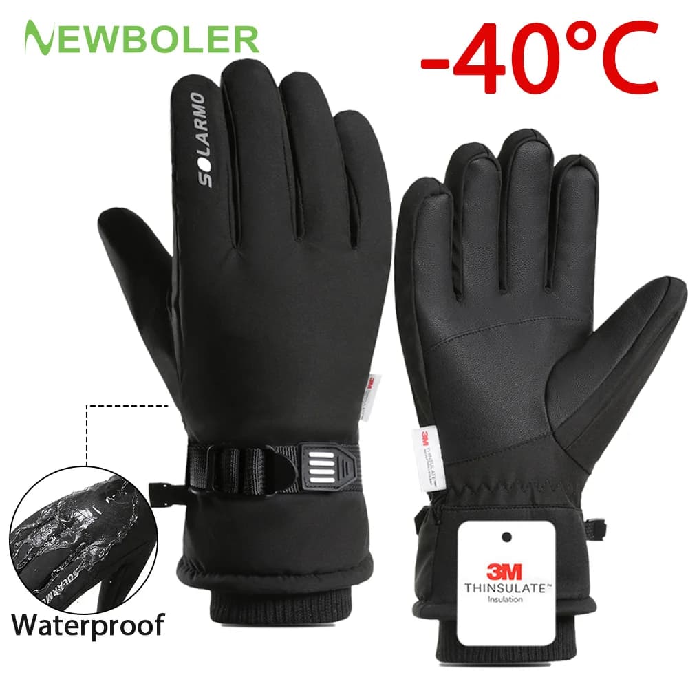 Guanti invernali touchscreen impermeabili per uomo donna Guanti da pesca sportivi da guida per sci da ciclismo caldi antiscivolo antivento