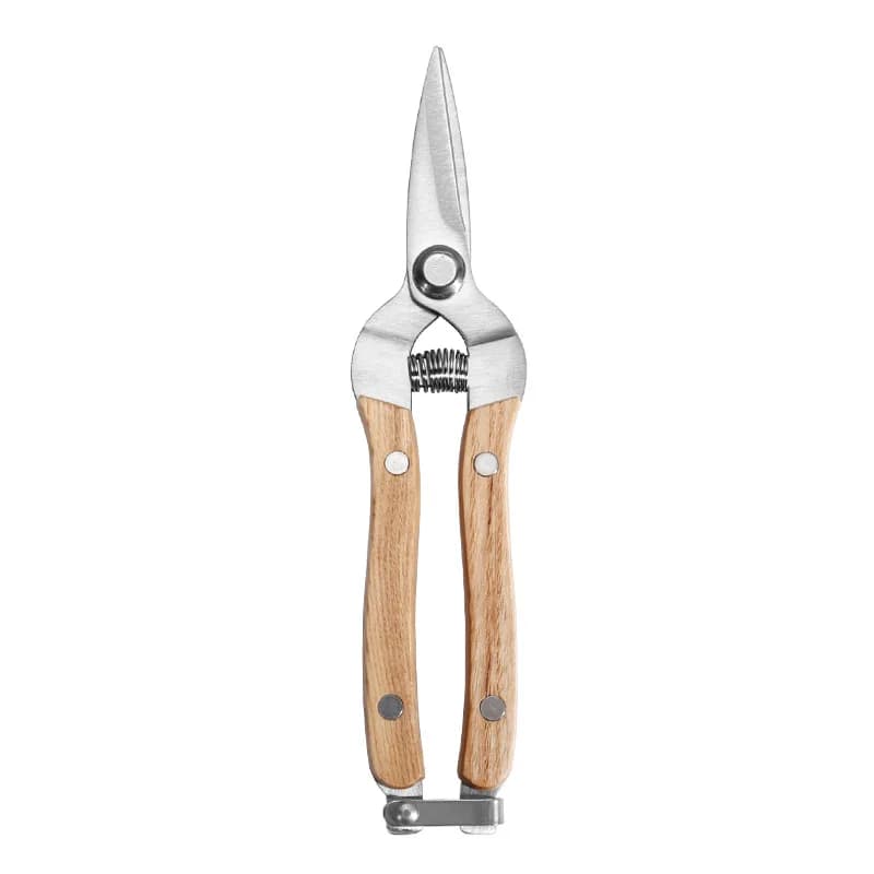 Stainless steel ashes pruning branches Gardening scissors with straight floral handle Rose scissors Powering Garden tools for pruning