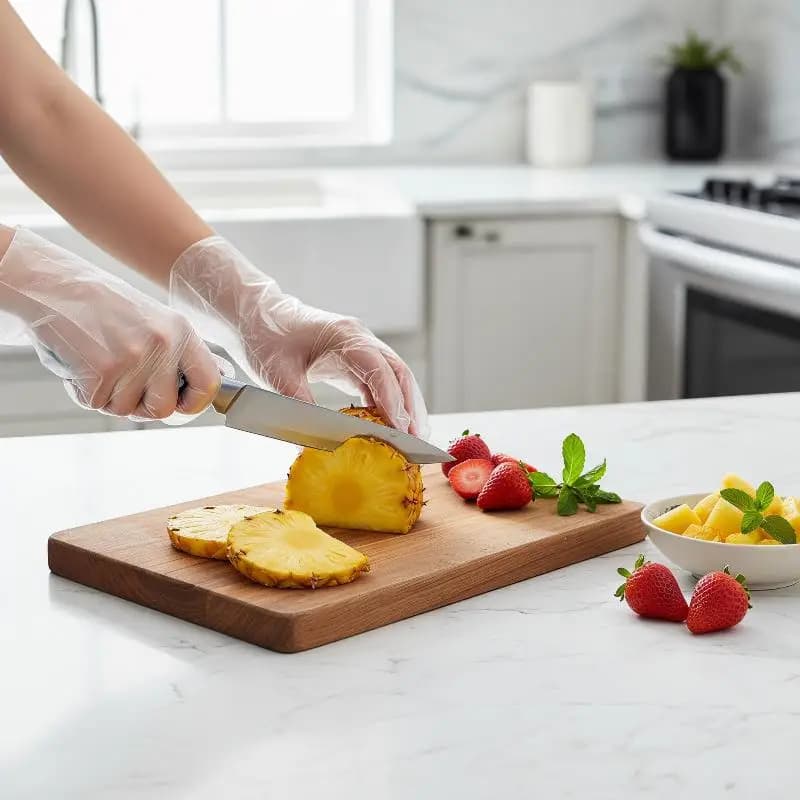 Transparent Kitchen Gloves for Safe Food Handling Latex Free Protection