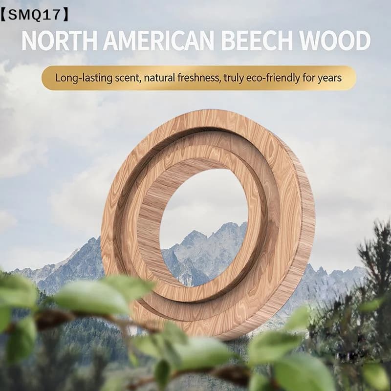 5/10Pcs Circular Aromatherapy Wood Car Air Freshener Essential Oil Diffuser Beech Wood Tablets Remove Car Interior Odor【SMQ】