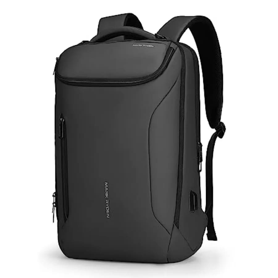 Zaino da uomo impermeabile e da viaggio per laptop con ricarica USB, adatto a laptop da 17 pollici e attrezzatura tecnologica