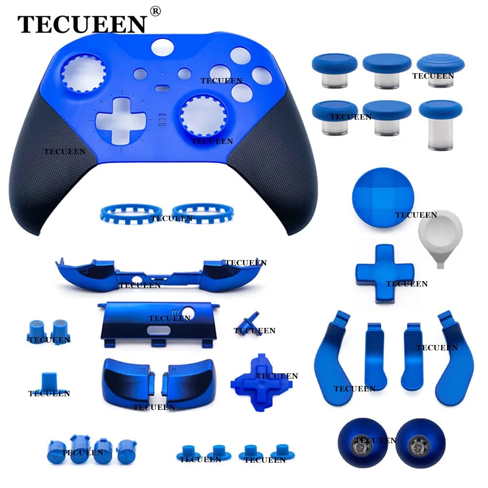 Per Xbox One Elite Serie 2 Controller Core Blu Sostituzione Shell Piastra frontale Custodia anteriore LT RT Trigger LB RB Parte di riparazione paraurti
