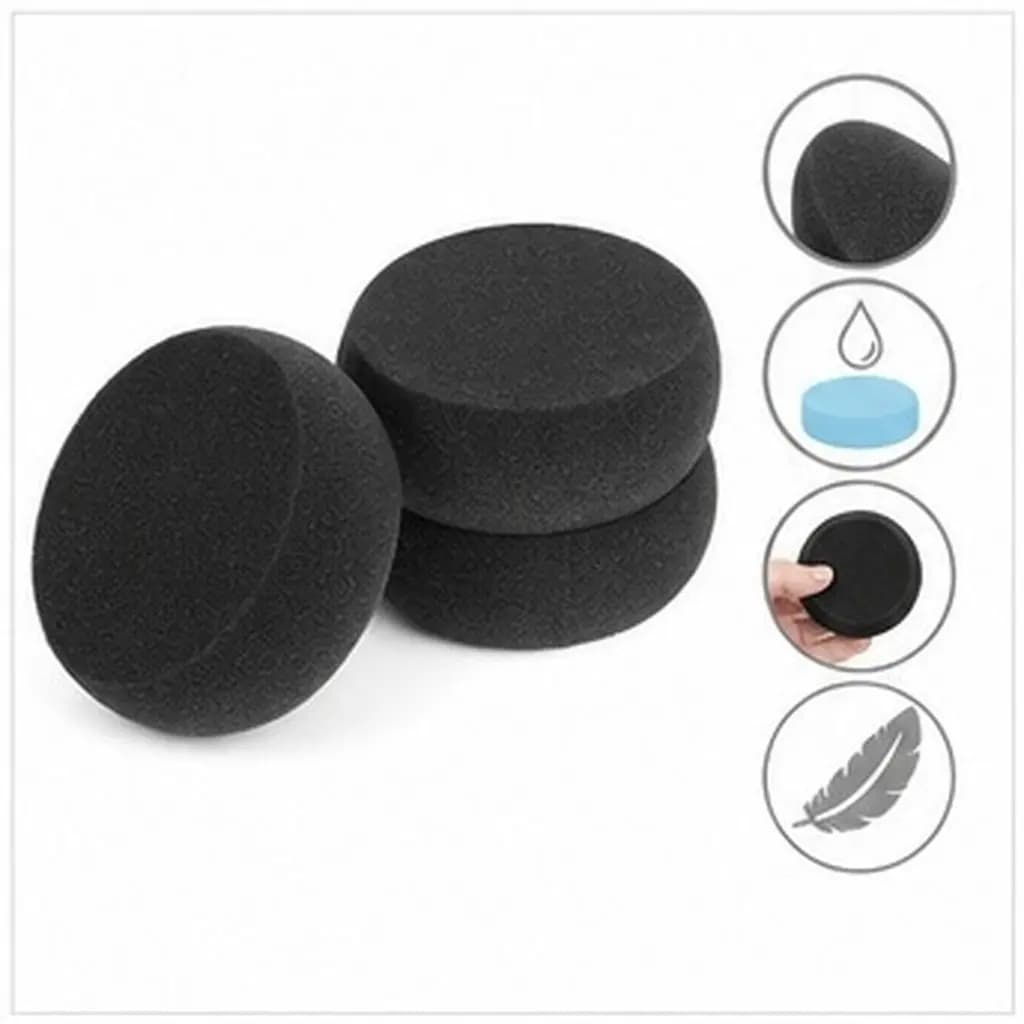 3Pcs Round Painting Sponge Set Efficient Cleaning Texture Coverage for Watercolor Pottery Clay Crafts Face Painting Artist DIY