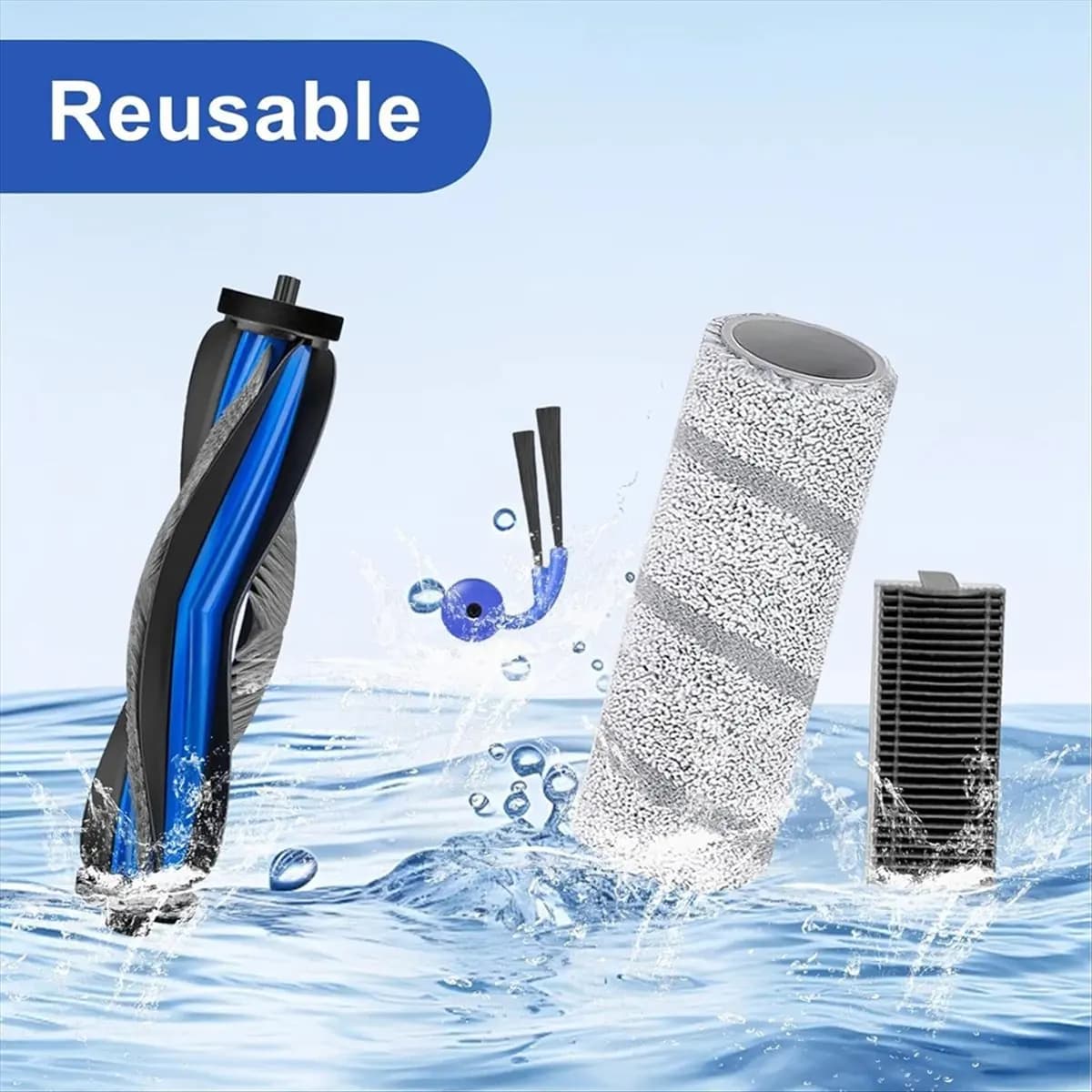 A03V Accessories Kits for Ecovacs Deebot X11 OmniCyclone/X11 Pro Omni/X11 Pro/X11 Vacuum Cleaner Parts Main Brush Mop Roller