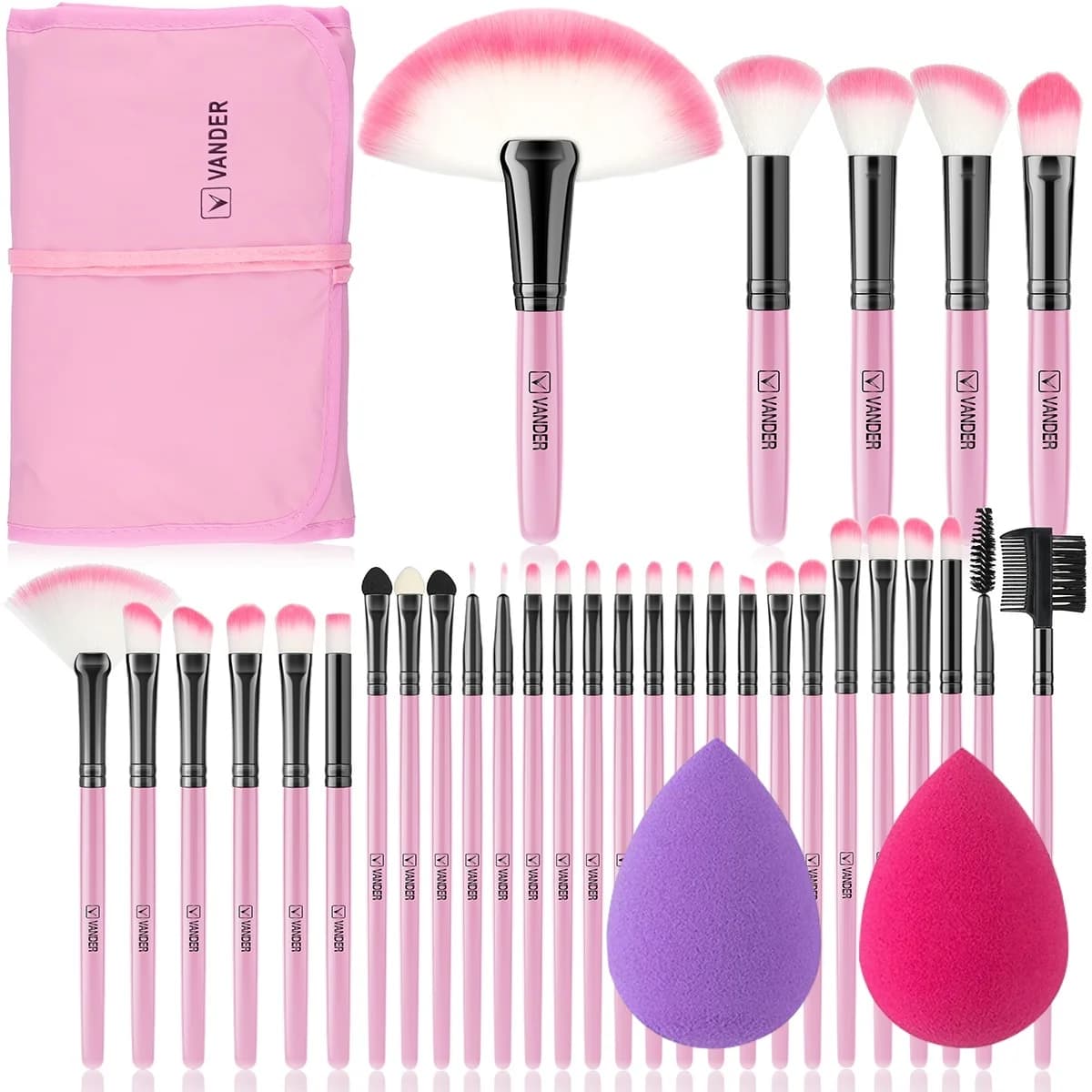 10-32 piece makeup brush set, soft and soft, for foundation, contour, fard, concealer, umbrella, makeup kit, women's beauty tool