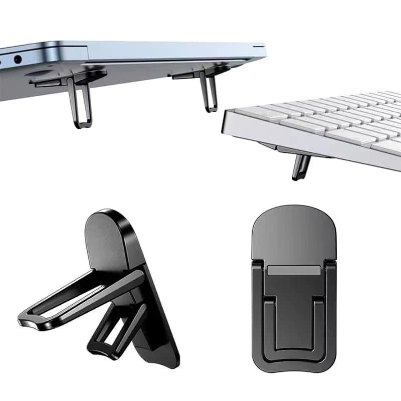 Supporto pieghevole regolabile per laptop, gambe mini, supporto portatile ultrasottile, piedini di raffreddamento, staffa invisibile per laptop Macbook
