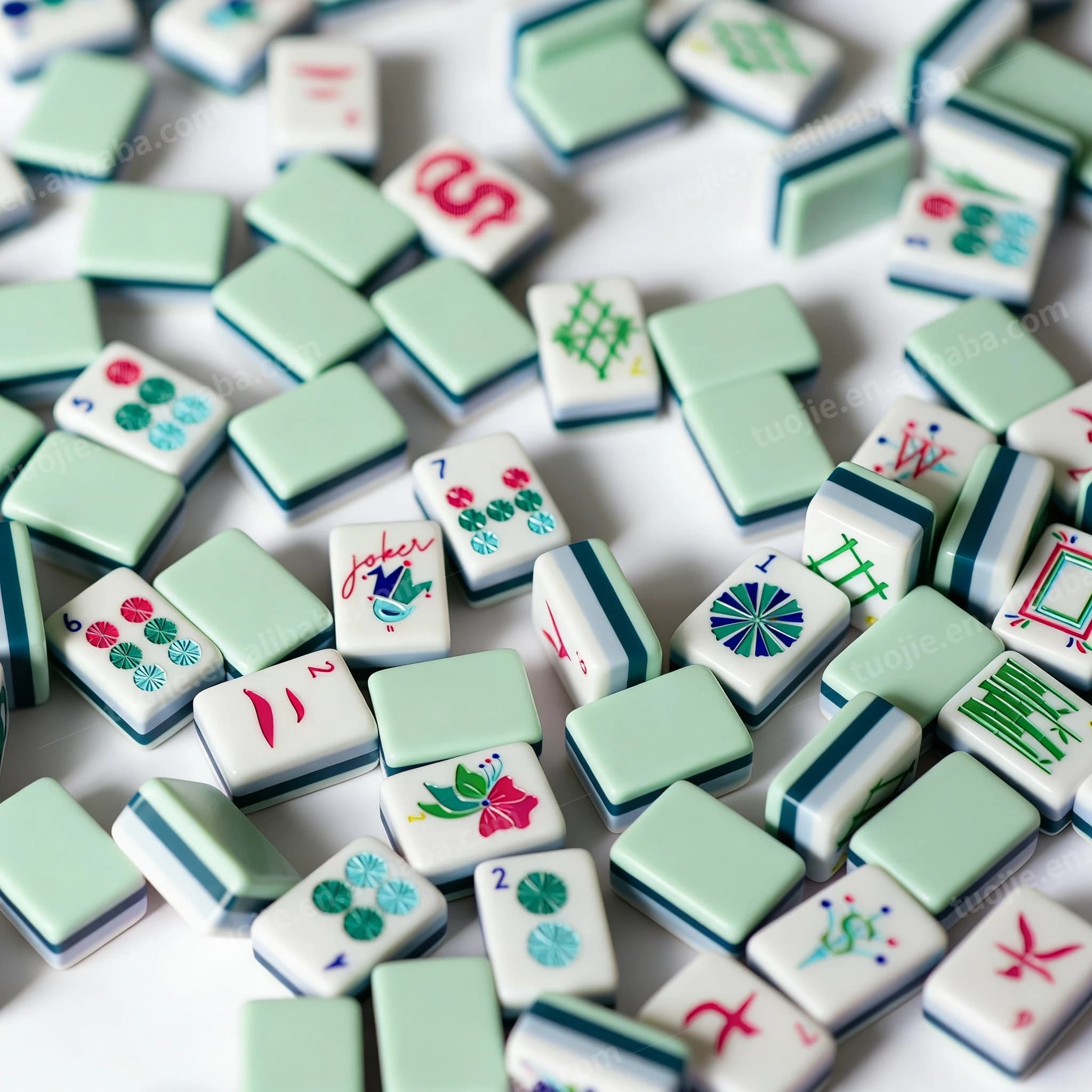 Luxury four-layer acrylic Christmas-themed mahjong tiles, customizable, high-quality, environmentally friendly