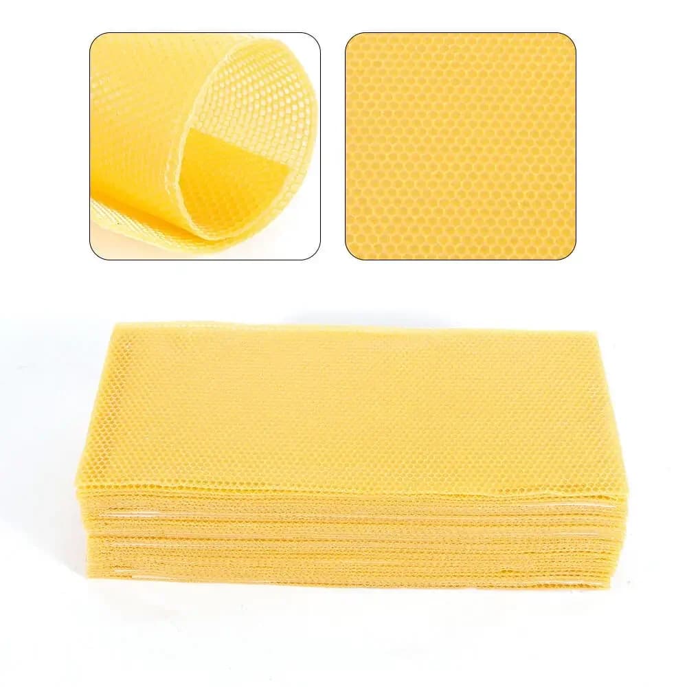 30 Beekeeping Wax Frames – 7.7*16.3" Honeycomb Foundation for Hive Tool Kit