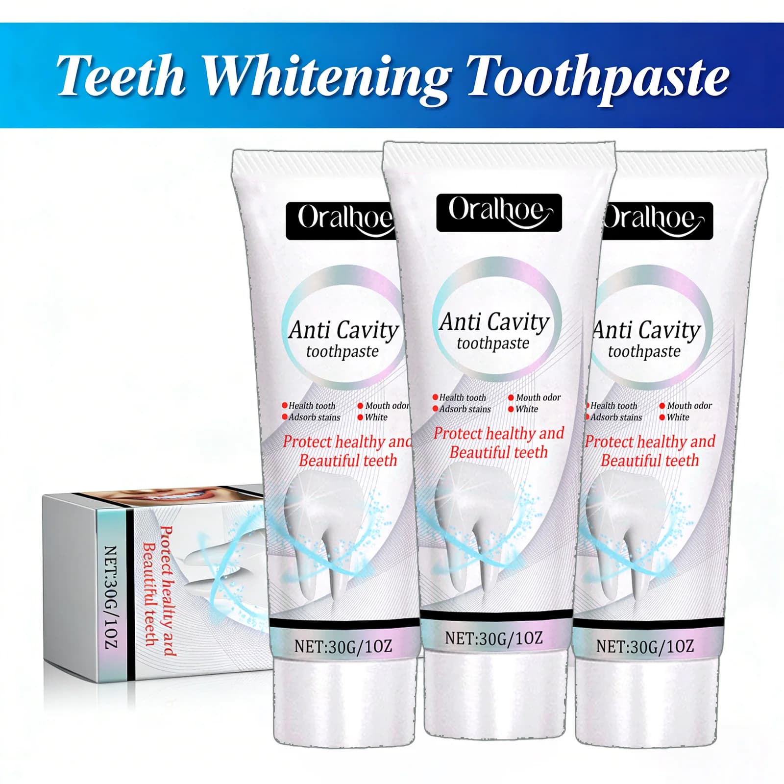 Probiotic Toothpaste – Removes Yellow Plate and Macchie, Protects the Genghives, Fresh Food to the Menta for Sensible Tooths, Oral Care