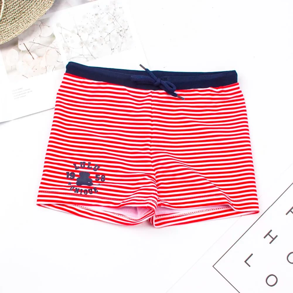 Costume da Bagno per Bambini con Stampa Multi-Stile, Pantaloncini da Nuoto per Ragazzi in 5 Colori, Costume da Bagno Estivo con Laccetti