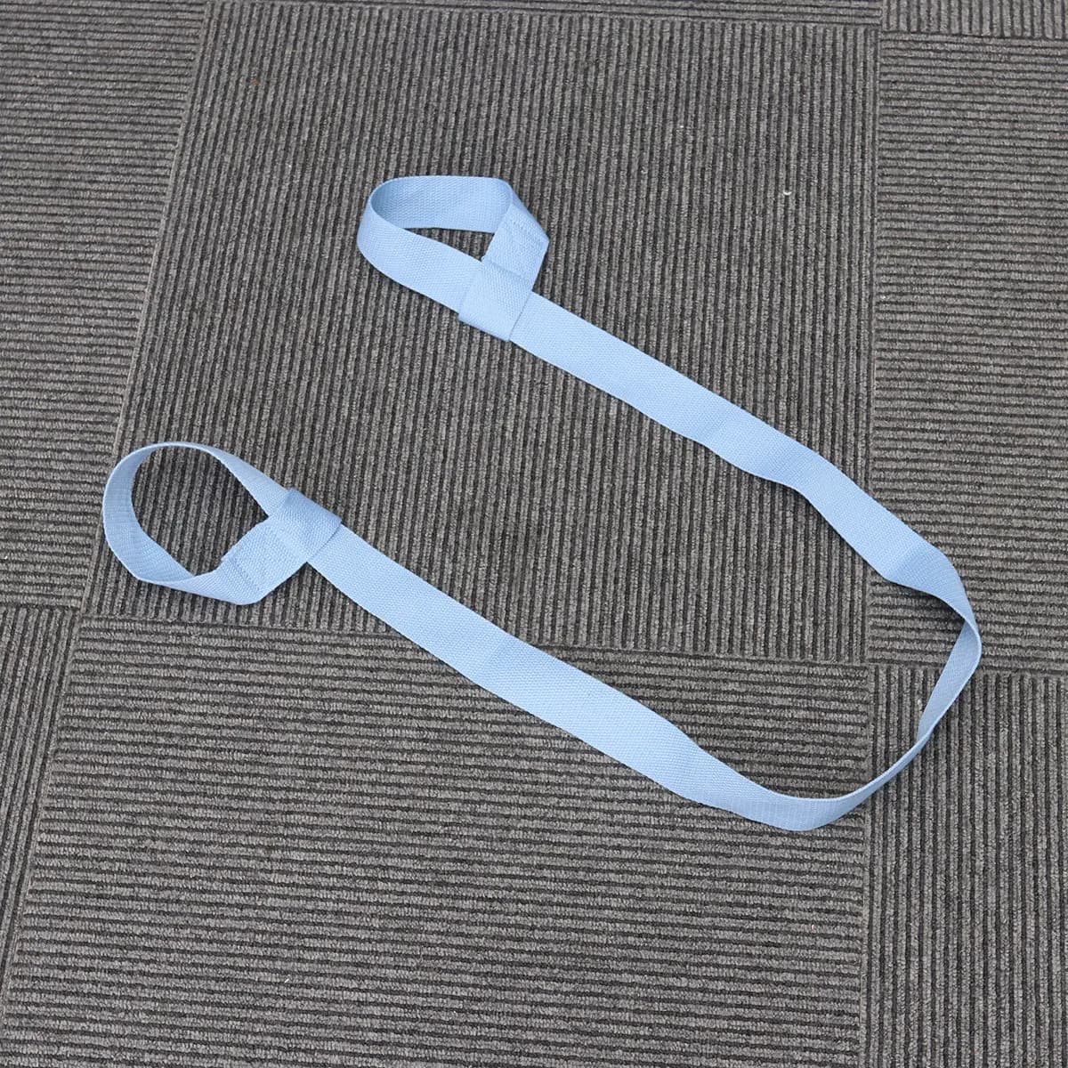 Yoga Carpet Strap in Black Cotton 59x15 Inches, Adjustable, Comfortable, Safe and Light for Travel, Gym and Exercises