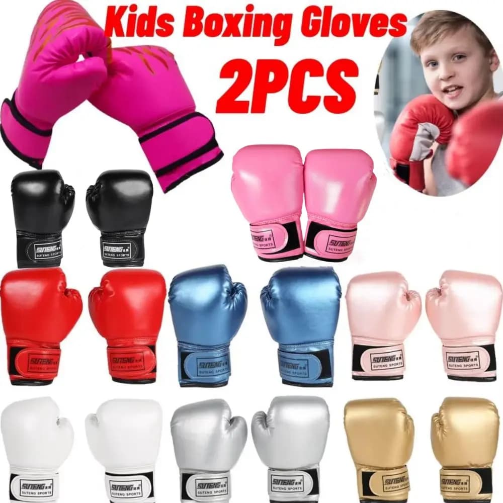 2 pcs Children's Boxing Gloves PU Children's Boxing Bag Training for Kids Combat Gloves MMA Professional Children's Gift