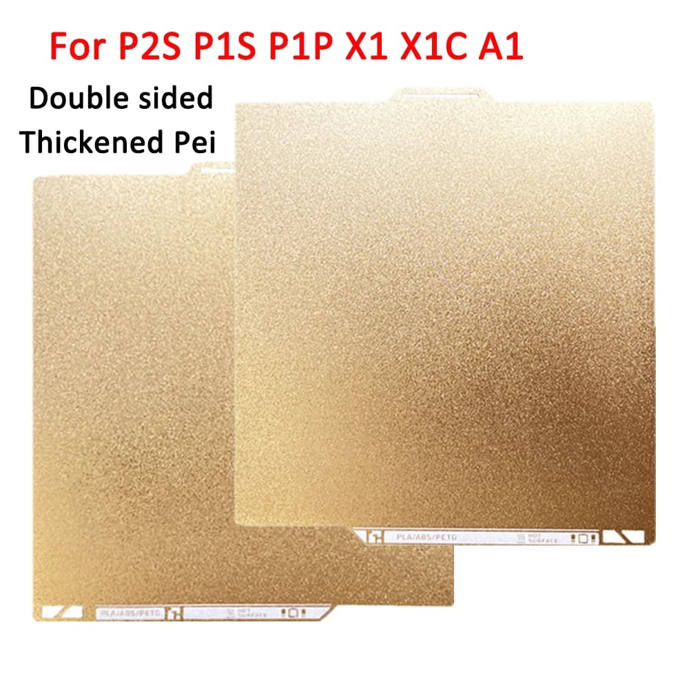 Thickened PEI Plate for Bambulab X1 X1C A1 P1P P1S P2S PEI Sheet Double Sided Textured Pei For Bambu Lab A1 X1 P1P P2S Hot Bed