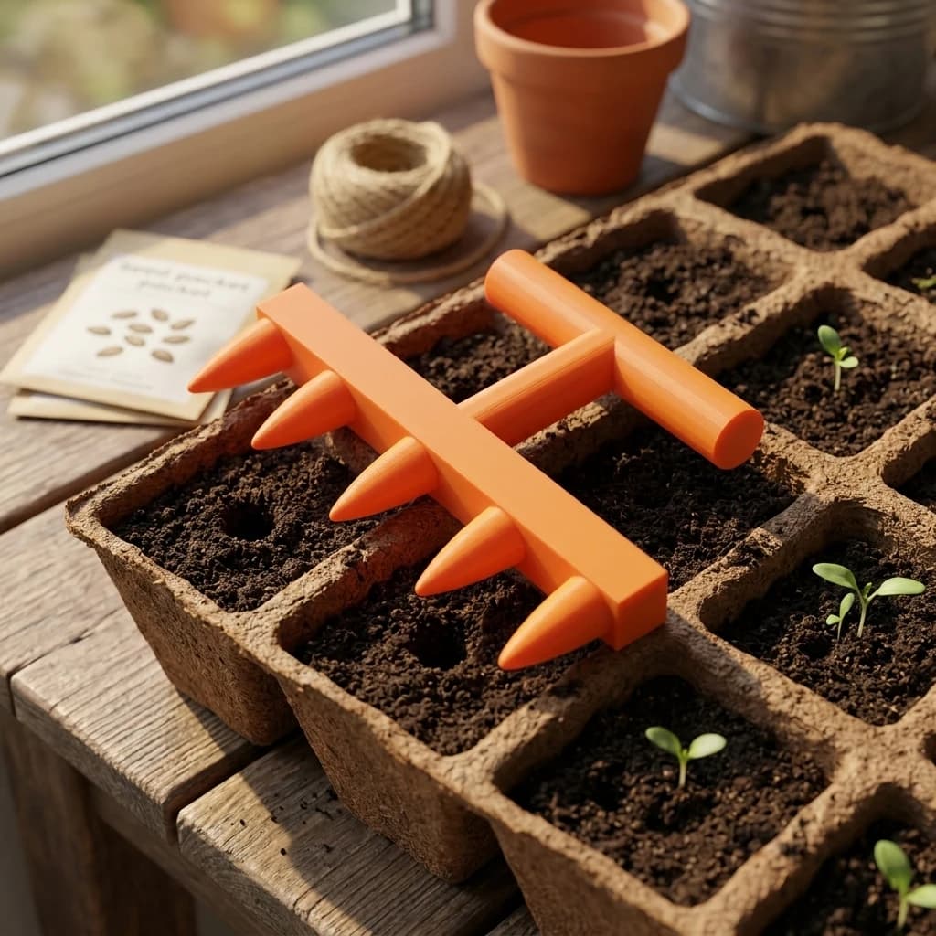 Strumento per la semina di semi stampato in 3D, punzone per giardinaggio, per la coltivazione di ortaggi e fiori domestici