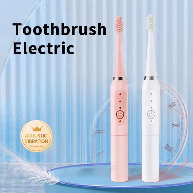 Cross-border sonic jiansai electric toothbrush for man and adult woman Not rechargeable in soft fully automatic waterproof copl fur