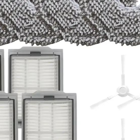 For Conga 20090 ProAI InfinitySoap Cut&Spa 4 Filters 4 Mop Cloths 4 Side Brushes Vacuum Cleaner Accessories