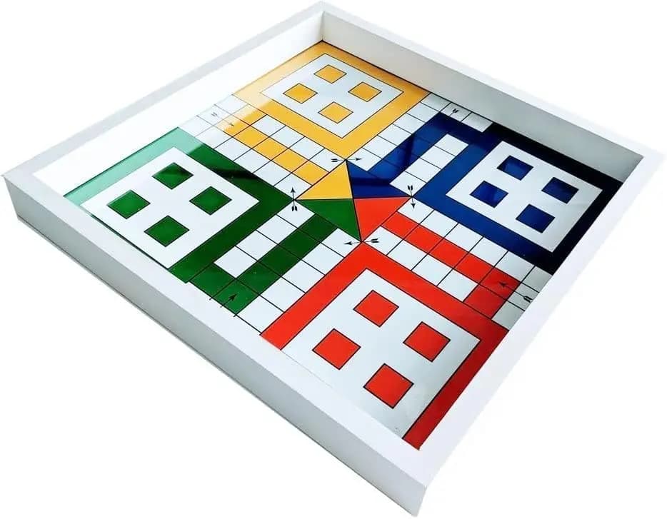 Tavolo da Gioco con Piano in Vetro: Scacchi, Dama, Backgammon, Ludo, Serpenti e Scale, 10-in-1