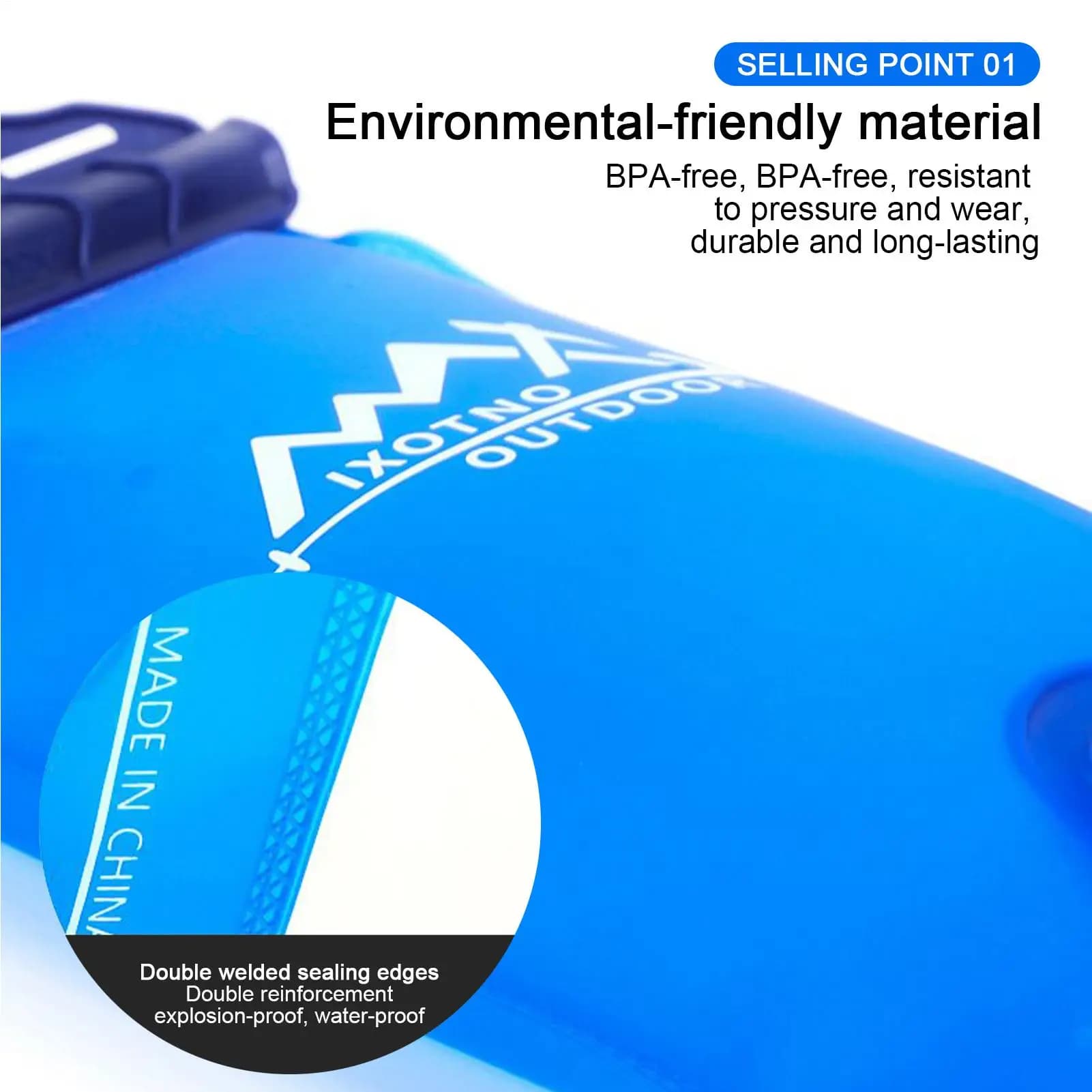 Hydration package Water slide 1.5 l/2 l Large opening package Light storage bag Outdoor bicycle camping hunting equipment