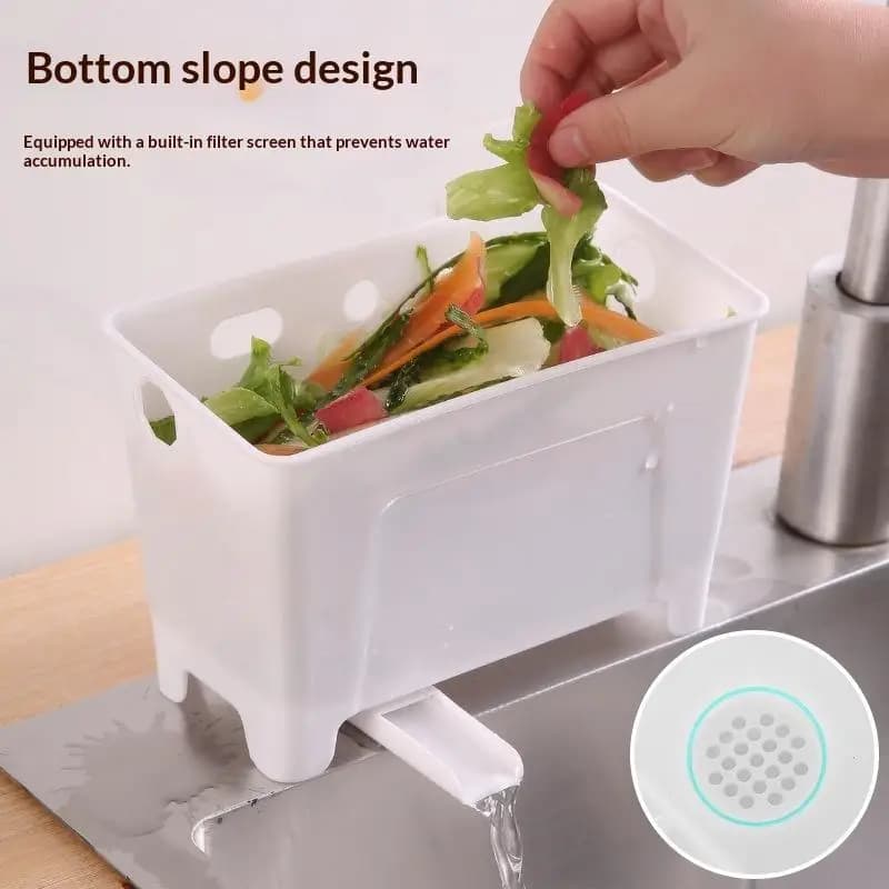 Cestino da Tavolo Mini per Rifiuti Domestici, Contenitore per Cucina, Cestello per Lavello con Separazione Umido/Secco, Filtrazione Magica