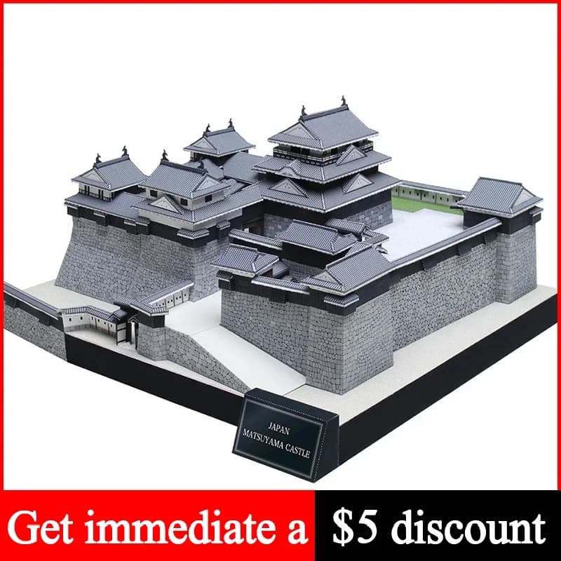 Japan Matsumoto Castle Complete 3D Paper Model House Papercraft DIY Art Origami Building Teens Adult Handmade Craft Toys QD-200