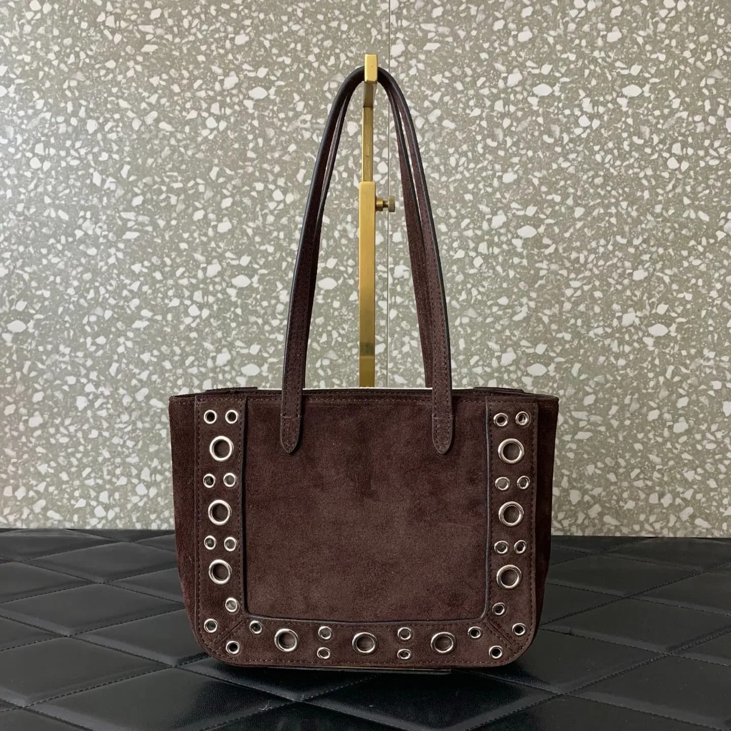 Minimalist Multi-functional Synthetic Grain Leather Structured Satchel Timeless Classic Fully Adjustable Crossbody Shoulder Handbag Belt Handheld Handle Office Retail Mall Shopping Ladies Daily Carryall Bag