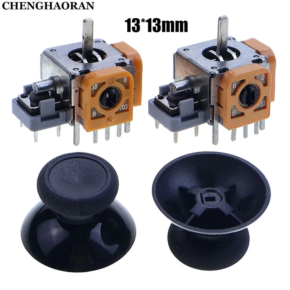 Sostituzione 13x13mm 3D Joystick Analogico Modulo Sensore Thumb Grip Caps Per Switch Pro PS4 Xbox One Gamepad Parti di Riparazione