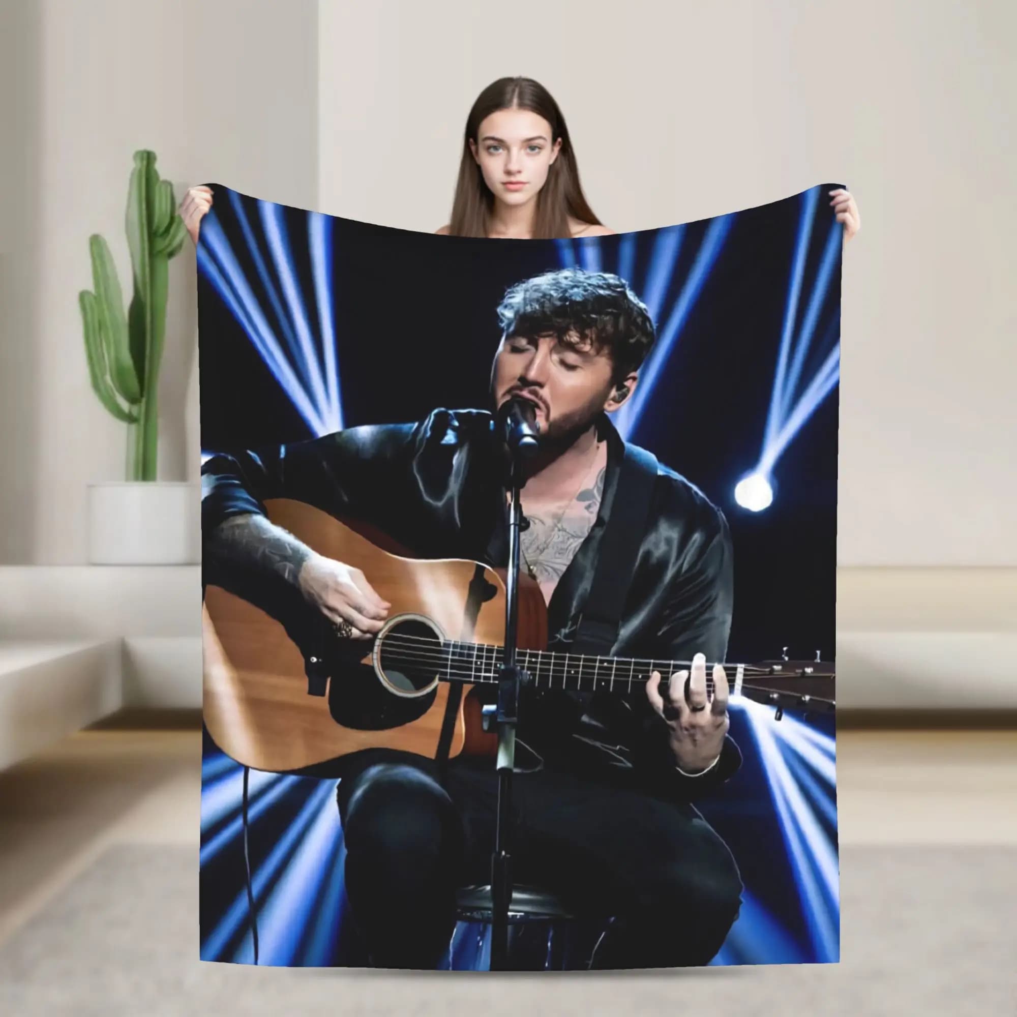Coperta Super James Arthur Pisces World Tour, coperta leggera in flanella di pile premium, coperte super comode per tutte le stagioni