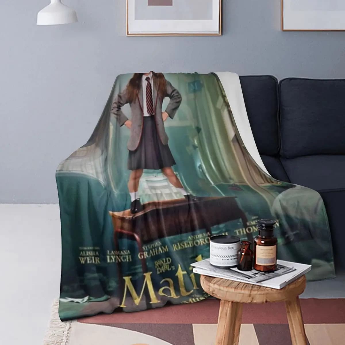 Roald Dahls Matilda Il Film Musicale 2022 Coperta morbida in flanella Coperta per letto Soggiorno Picnic Viaggio Divano di casa