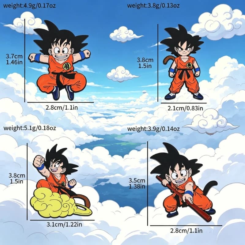 Dragon Ball Son Goku cute metal pin personality 2D brooch backpack clothing decoration pendant anime merchandise wholesale