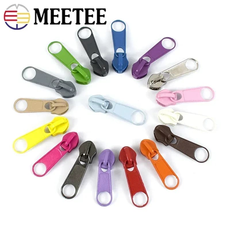 20/50/100 pezzi 3 # 5 # Cursore per cerniere in nylon Zaino Tasca Estrattore per zip Borsa Kit di riparazione per cerniere per indumenti Accessori per cucito fai-da-te