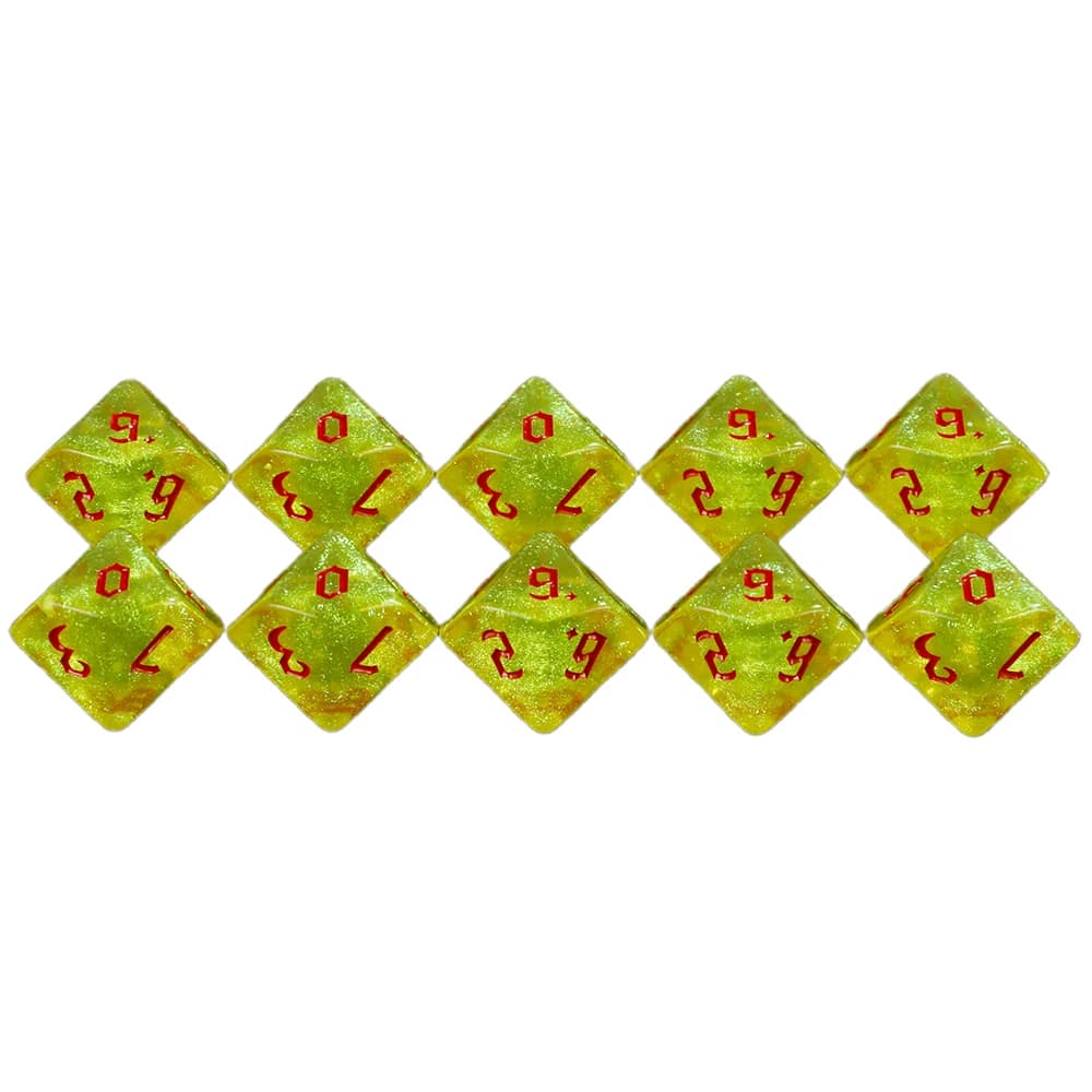 Set di dadi poliedrici D10, dadi a 10 lati per D & D RPG, giochi di ruolo, bomboniere, giochi da tavolo, regalo giocattolo, 10 pezzi