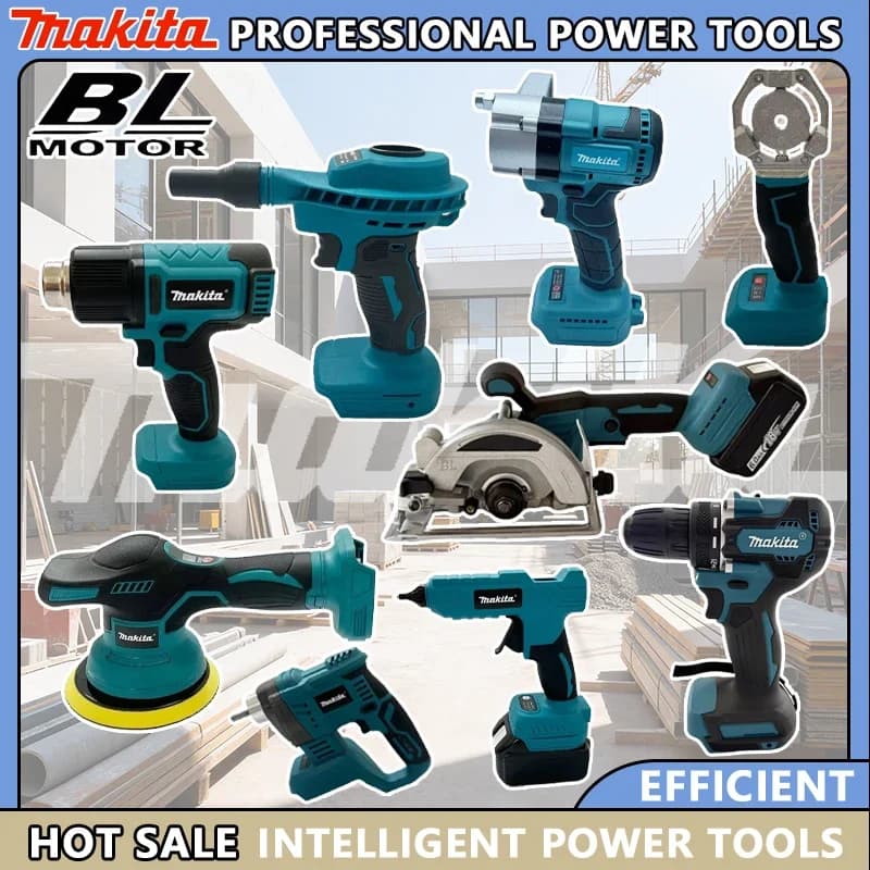Utensili Makita all'ingrosso: Pistola ad aria calda senza fili, Sega elettrica a sciabola portatile, Utensili elettrici