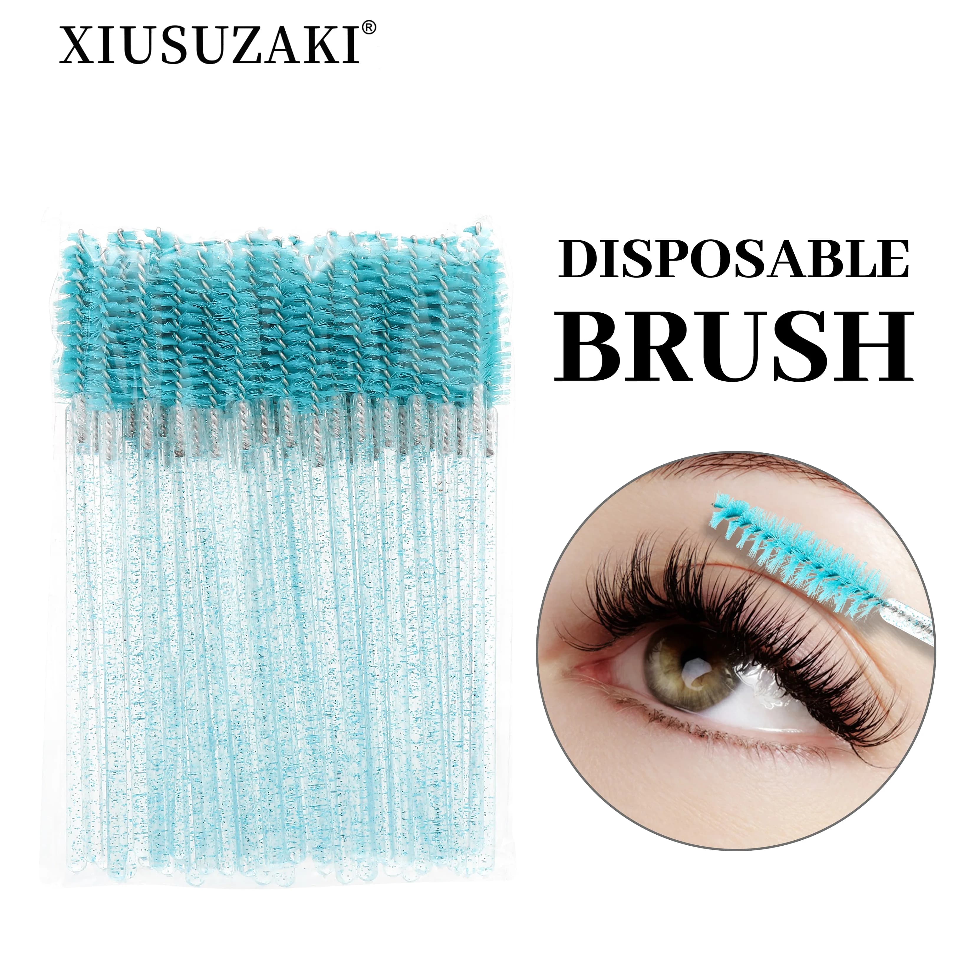 XIUSUZAKI 100 pcs/Lot Mascara Eyelash Make Up Brush Mascara Usa And Drop Bacchetta for the extension of eyelashes
